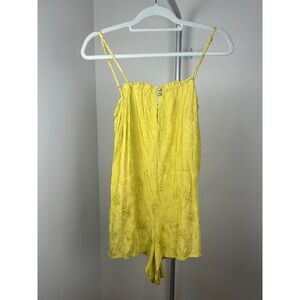 Saltwater Luxe Yellow Women's Tank Shorts Romper Jumpsuit Cover Up Medium